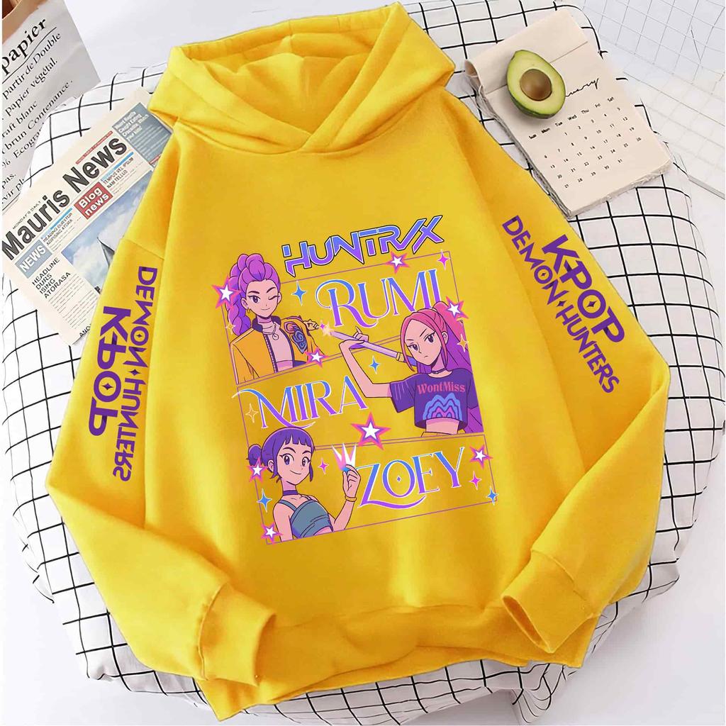 Hoodies Sweatshirts Girls Cartoon Printed Children's Girls Hooded Sweatshirt Children's Fashionable Casual Top Girls' Clothing