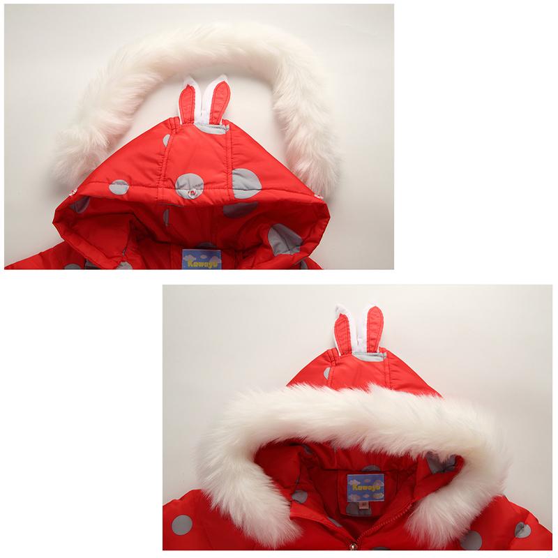 -30° Детские утепленные теплые костюмы-двойки с принтом, повседневное пальто с капюшоном и комбинезон, мягкие комплекты