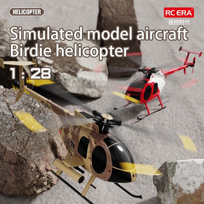 MD500 RC Helicopter 1:28 C189 Brushless Dual-motor Remote Control Model 6-Axis Gyro Aircraft Multifunctional Flying Machine Toy