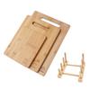 Set Purchase TAKEMI Bamboo Antibacterial Quick-Drying Lightweight Cutting Board + Storage Stand Included 4-Piece TM-CB4P