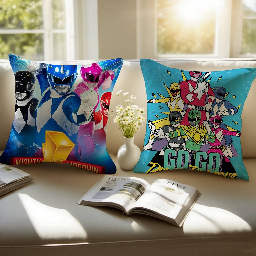 M-Могучие M-Морфины Пауэр Рейнджерс Наволочка Наволочка против пылевых клещей Невидимая молния Шелковистый короткий плюш Чехол для диванной подушки