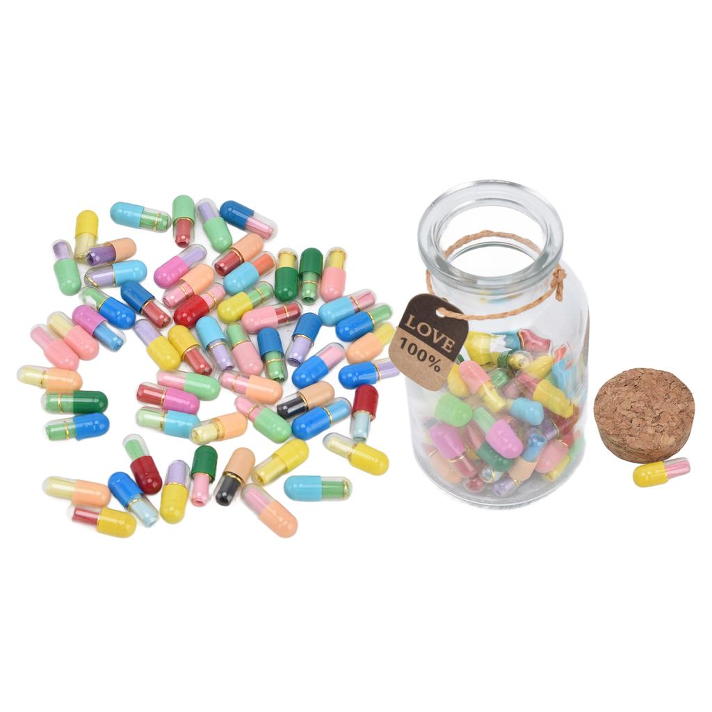100pcs Pills Letters Message In A Bottle Love Letter Message for Couples Lovers Family Friends