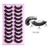 10 Pairs False Eyelashes Russian Strip Lashes Extension Faux Cils Naturel Eyelash Extension D Curl Strip Lashes Makeup Beauty  Magnetic Eyelashes