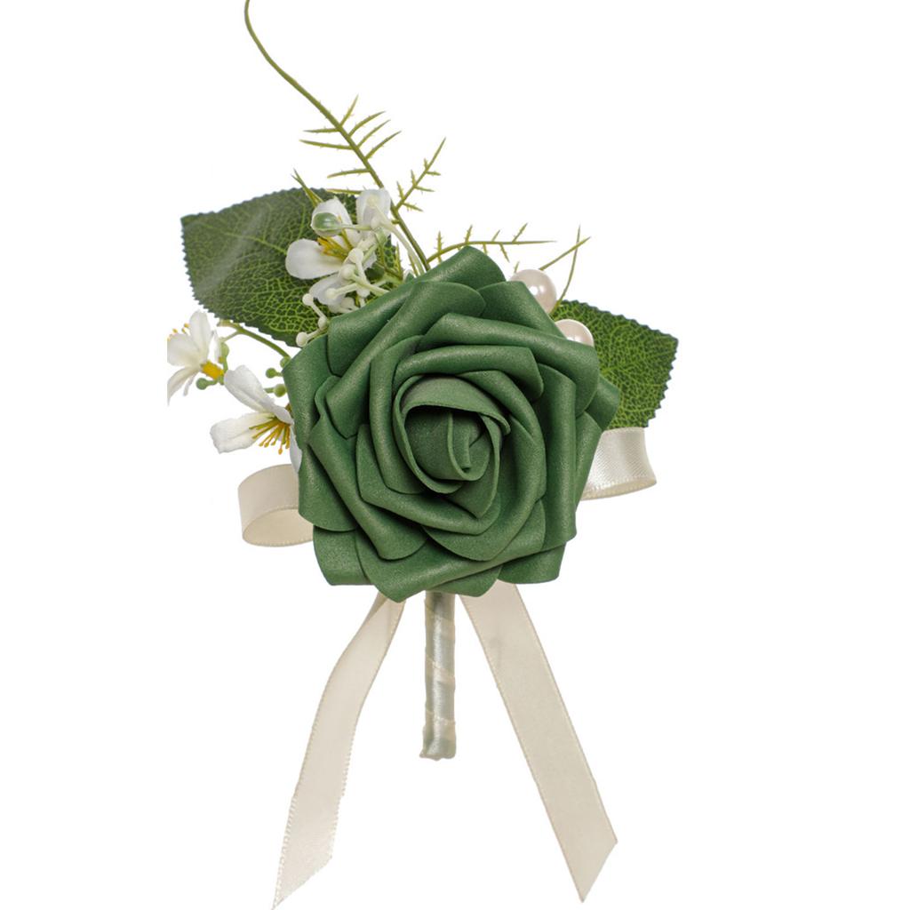 Elegant Artificial Rose Boutonniere Corsage with Delicate Craftsmanship Floral Brooch for Formal Gatherings Party