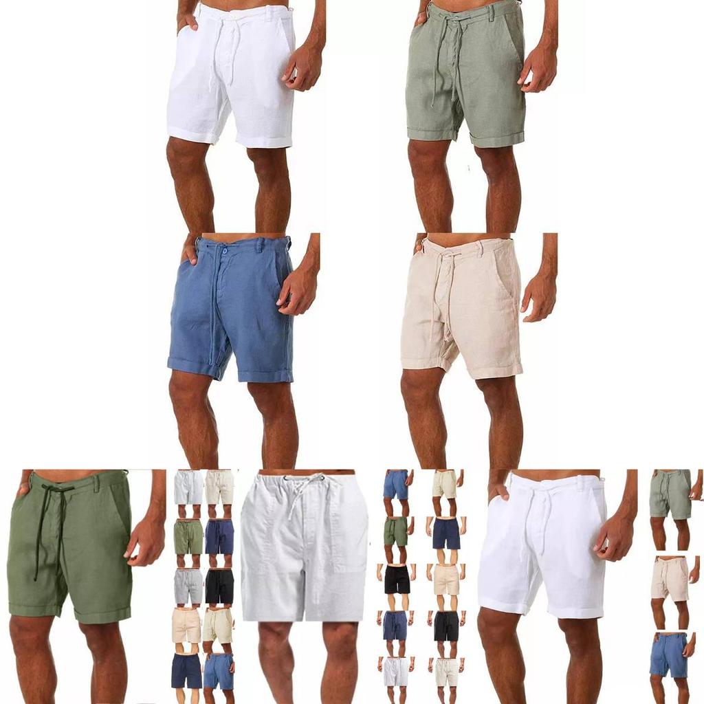 Comfortable Summer Mens Shorts With Moisture-wicking Fabric For Yoga And Fitness