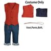 Monkey D Luffy Cosplay Costume for Men Adult Anime Outfit Halloween Party Red Vest Shorts Straw Hat Rope Set