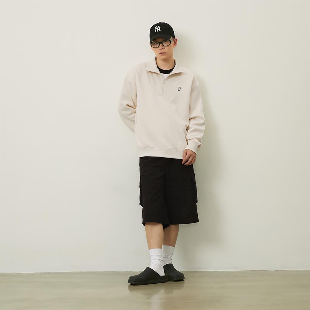 Новая базовая коллекция MLB Boston Red Sox 24FW Свитшот Унисекс Темно-кремовый 3AMTB0546-43CRD