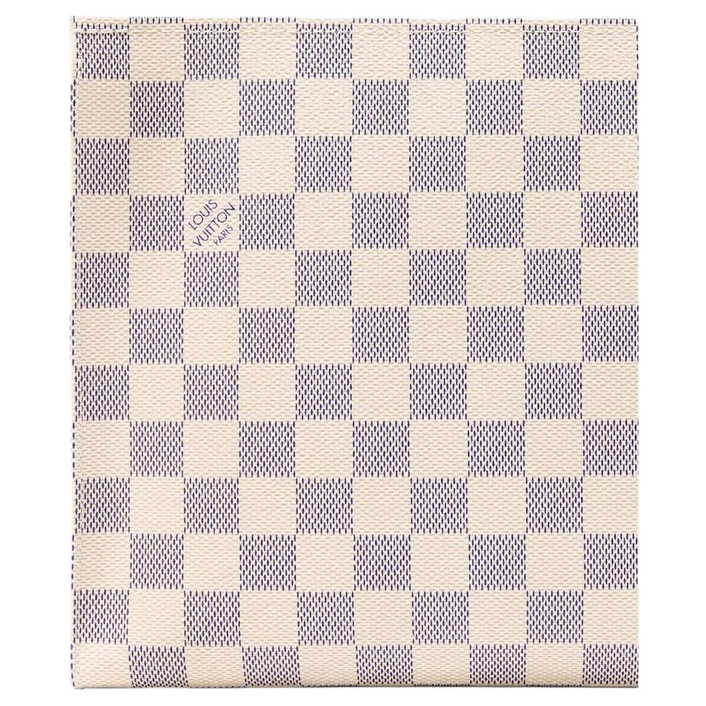 Louis Vuitton Poche Toilette Damier Azur Покрытый холст Сумка для туалетных принадлежностей Женская сумка для туалетных принадлежностей Бежевый N40929