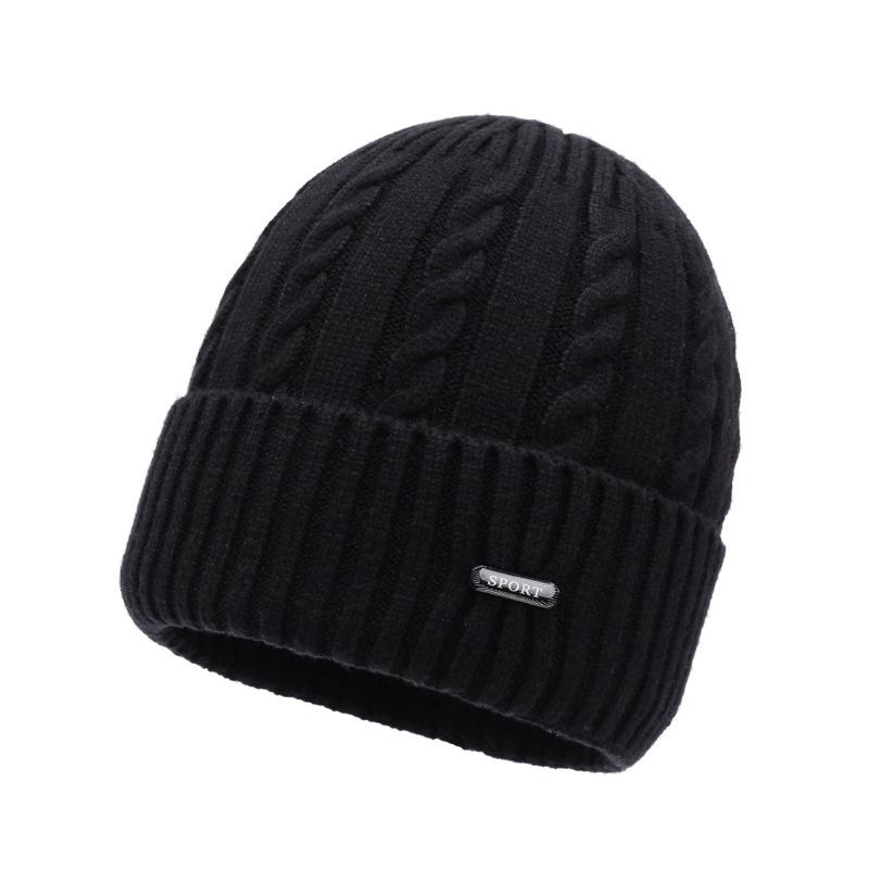 Женская утолщенная вязаная шапка, ветрозащитная, теплая, осенне-зимняя шерстяная шапка, мужская шапка от холода, для улицы, с защитой ушей, шапка-обхват для большой головы