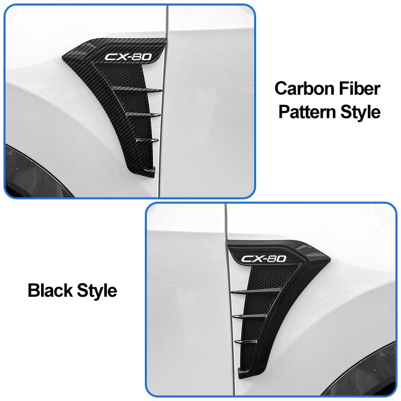 Car Front Side Wing Fender Emblem Trim sticker for Mazda CX80 cx-80 CX3 CX7 2 3 5 6 MX5 MX3 Axela Atenza Speed CX9 RX8 RX7 323 RHG2