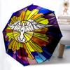 1pc Stained Glass Dove Automatic Folding Umbrella - Portable Collapsible 8-Rib Umbrella for All Seasons Yy251119213