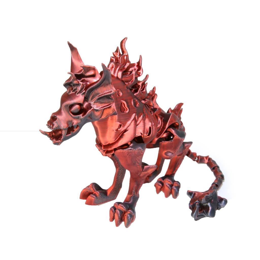 3D-печатная шарнирная адская скелетная собака, креативная игрушка, декоративная модель для взрослых и детей