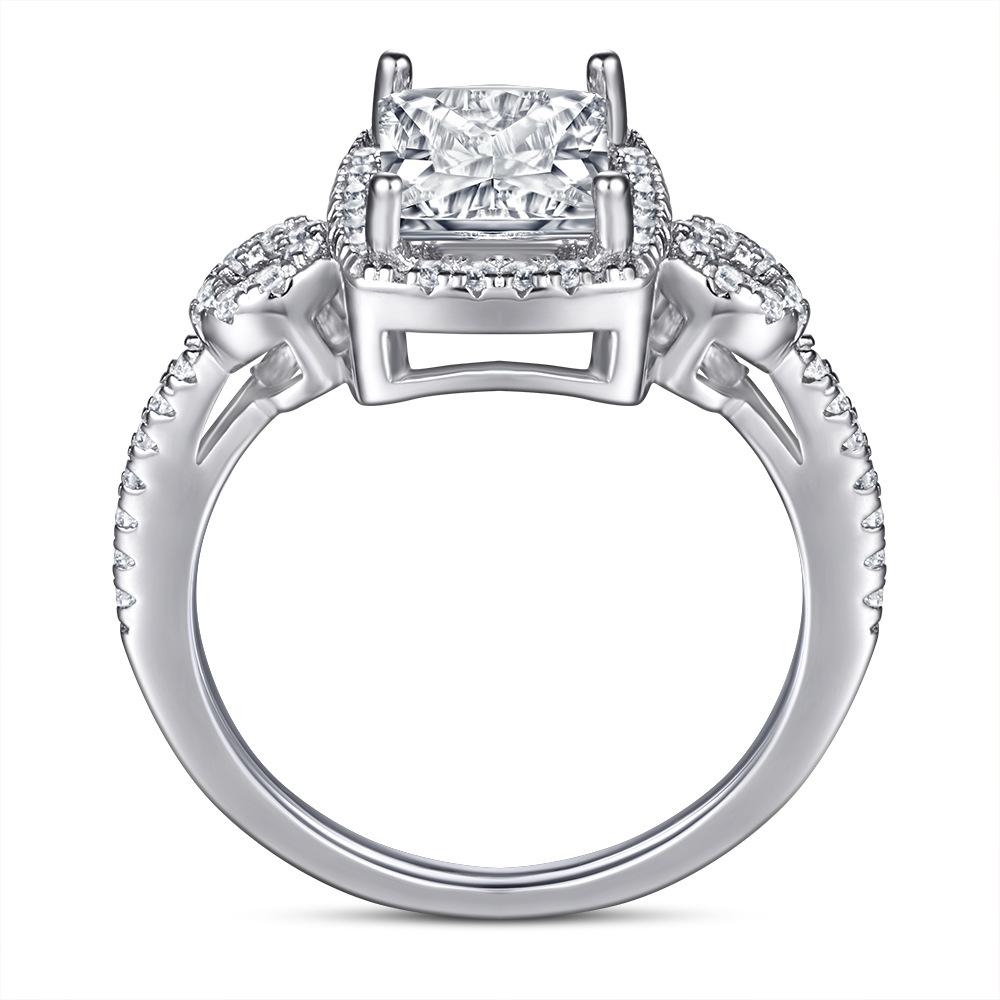 Классическое кольцо Lindon из стерлингового серебра 925 пробы с цирконом, женские ювелирные изделия, свадебный подарок для вечеринки