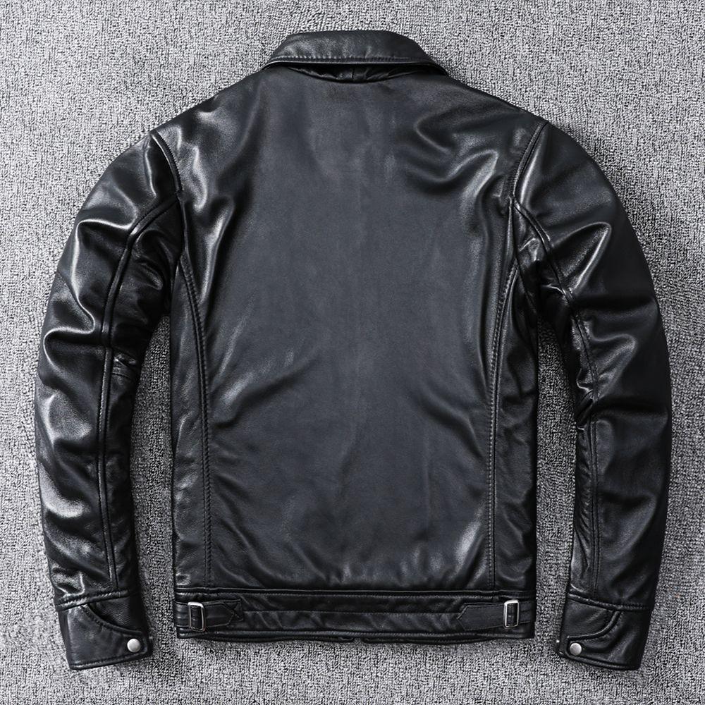 The Top Layer Is Delicate Sheepskin Genuine Leather Jacket for Men
