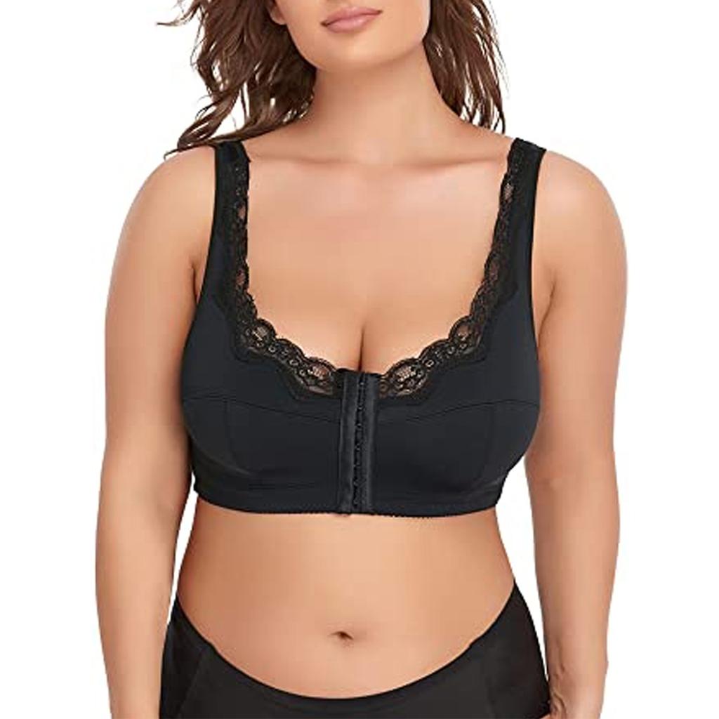 Корректор осанки с застежкой спереди, бюстгальтер с подтяжкой, женский бюстгальтер больших размеров с эффектом пуш-ап, нижнее белье с перекрестными бретелями на спине, сексуальное кружевное белье