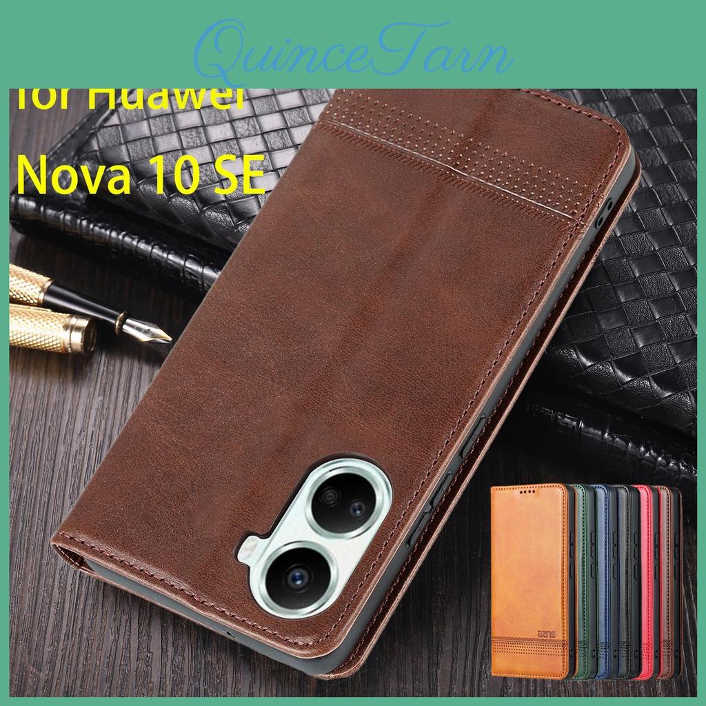 Fitted Adsorption Magnetic Leather Deluxe Case For Huawei Nova 10 Se Bnelx3 Bnelx1 Flip Cover Protective Case Fundas Coque