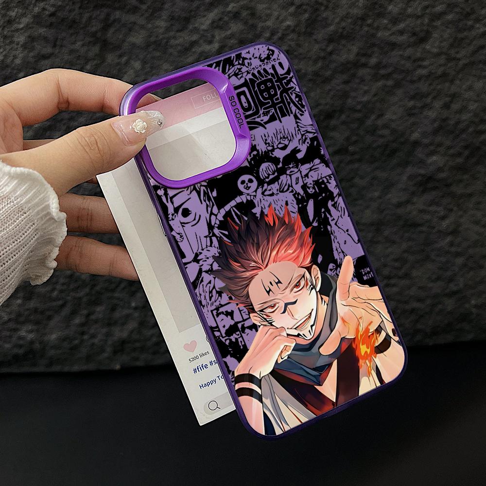Чехол для телефона Сукуны из Jujutsu Kaisen для Samsung Galaxy S26 S25 Edge S24 S23 S22 S21 FE S20 Ultra Plus 5G Серебряный Жесткий Чехол