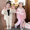 Girls' Suit Casual Sports  Hooded Windbreaker  Wear Children's Sportswear Spring and Autumn Simplicity  Two-Piece Suit