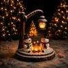 Resin Snowman Reading Lantern Atmosphere Christmas Decor Lamp  Christmas Gifts