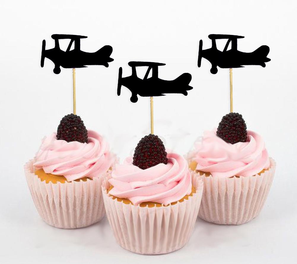 Дарлинг Сувенир| Ботворезы для кексов в форме самолета | Десертные украшения для свадебной вечеринки на день рождения - упаковка