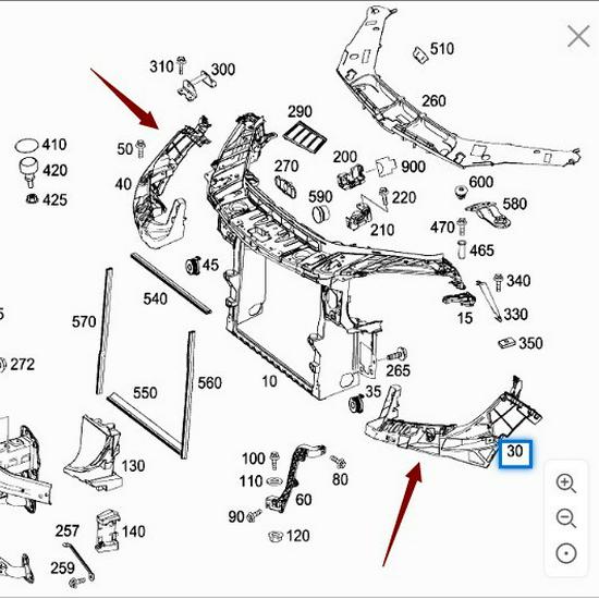 Mercedes-Benz W166 ML350 Headlight Bracket (1666200091/1666200291)
