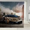 Ткань для автомобиля Ванная Комната Душевая Занавеска Спортивный Автомобиль Душевые Занавески Крутой Автомобиль Скоростной Гоночный Автомобиль Душевая Занавеска, Водонепроницаемая