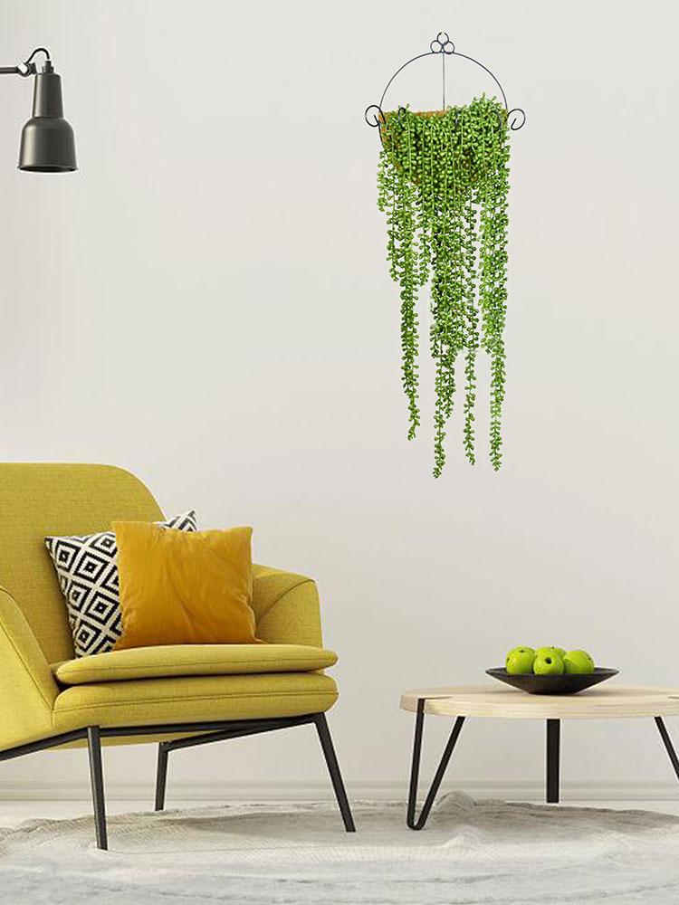 Artificial String of Pearls Hanging Planter Fake Succulent Vine Garland Wedding Home Decor Plastic Faux Plant
