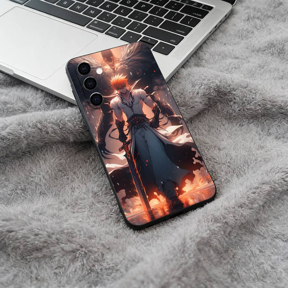 B-BLEACH Soft Silicone phone Case for Samsung Galaxy A73/A71/A72/A70/A53/A52/A51 - Black