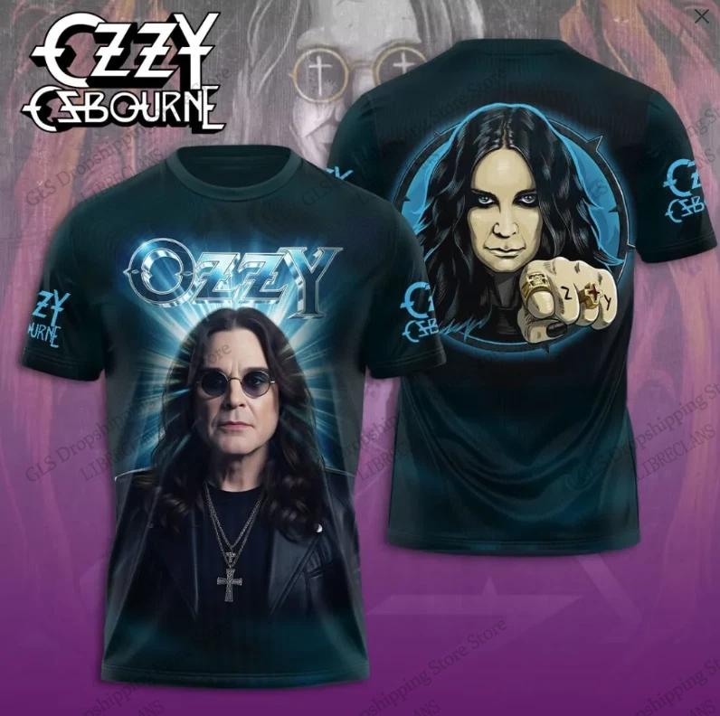 Новая футболка с 3D-принтом Ozzy Osbourne для рок-группы, мужская, женская, модная, больших размеров, уличная, винтажная, топы, футболки, Харадзюку, с коротким рукавом