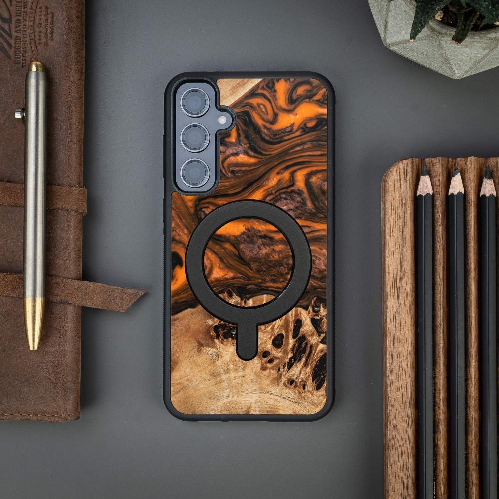 Bewood Unique case for Samsung Galaxy S23 FE - Orange with MagSafe