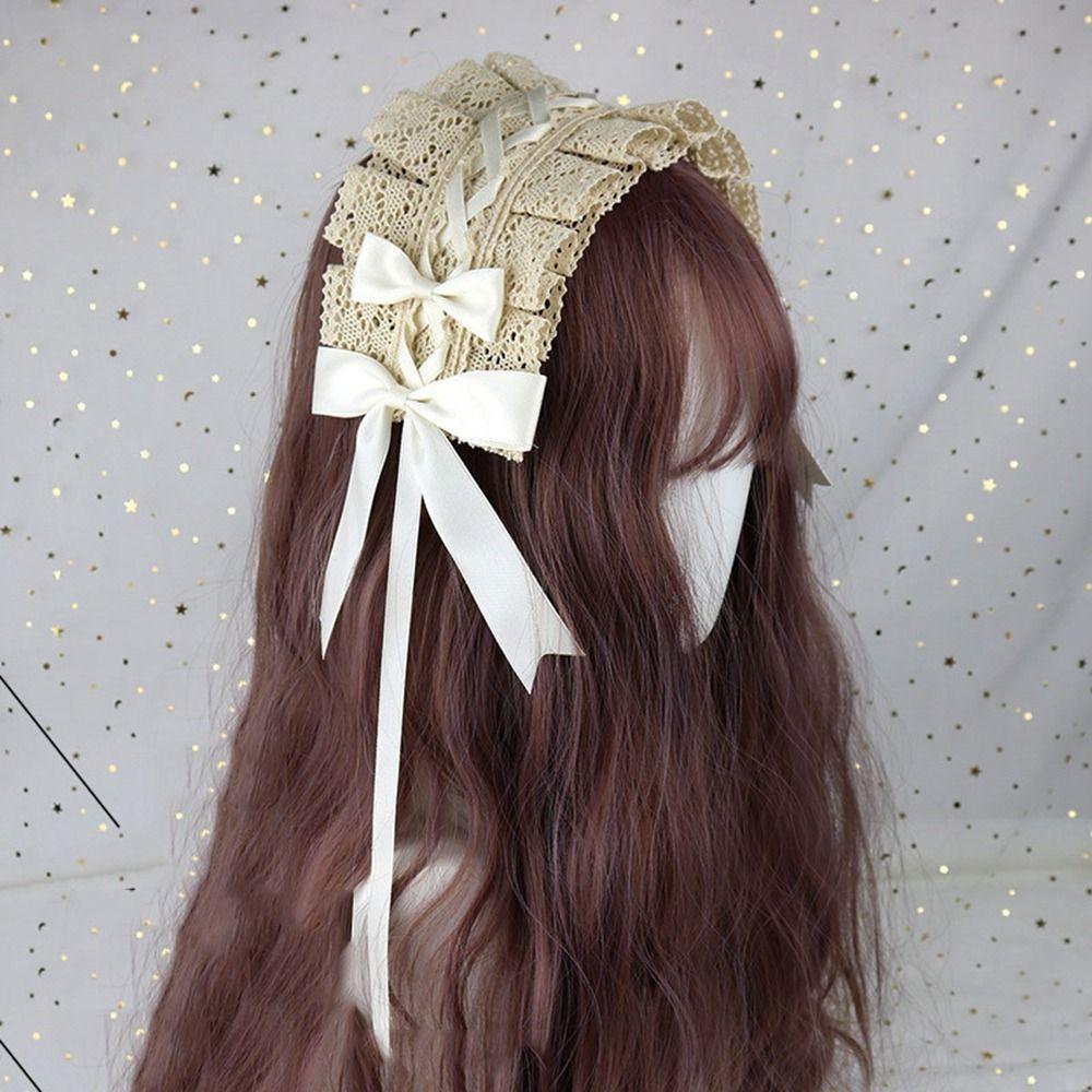 Lace Ribbon Lace Headband Hair Decor Headwear Sweet Bowknot Hair Hoop  Women