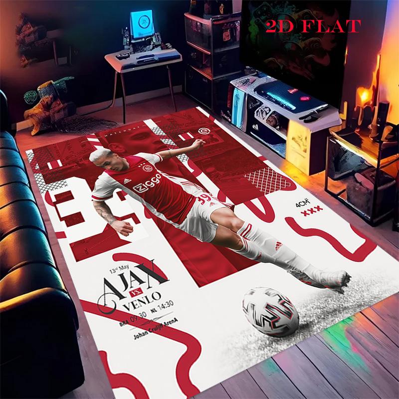 AFC Ajax logo Carpet Rug for Living Room Bedroom Home Sofa Decoration,Kids play Nonslip Floor Mat