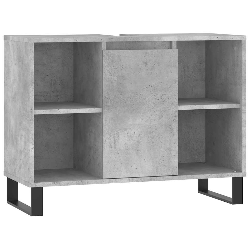 Bathroom Cabinet Concrete Grey 80 x 33 x 60 cm Engineered Wood