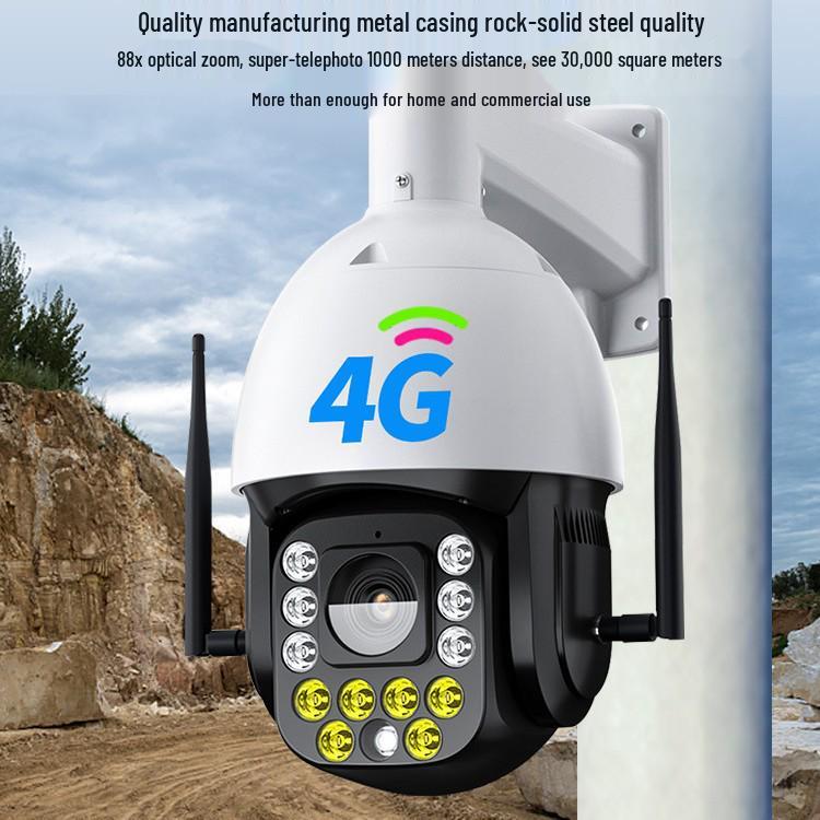 4G HD-камера 360 градусов: Уличный купол, Удаленный зум, Без мертвых зон, Мониторинг пруда