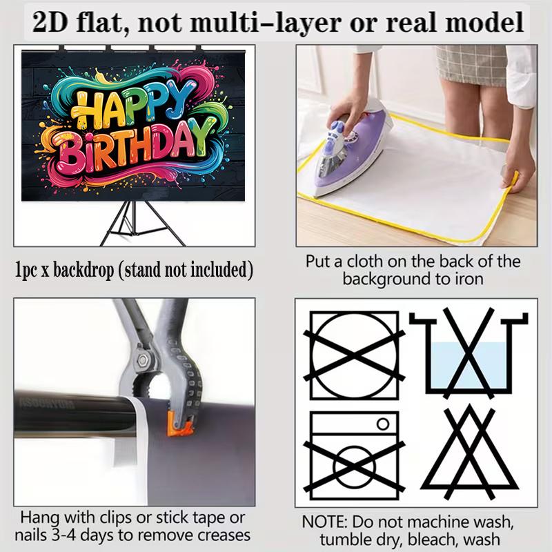 Party Backdrop Flat Graffiti Photo Booth Background Birthday Party Decor