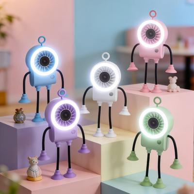 Suction Cup Mist Fan Dual Modules Adjustable Wind Speed Fan New Electric Fan Handheld Use