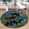 Wild Bears Forest Landscape Round Rug Home Soft Decorative Anti Slip Yoga Table And Chair Mat Carpet Outdoor Floor Mat Carpet S6