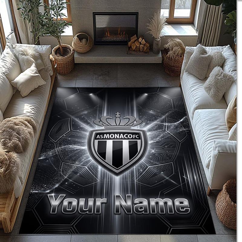 Monaco FC Printed Crystal Velvet Rug Non‑Slip Crystal Velvet Carpet For Sofa Bedroom Indoor Home Decoration