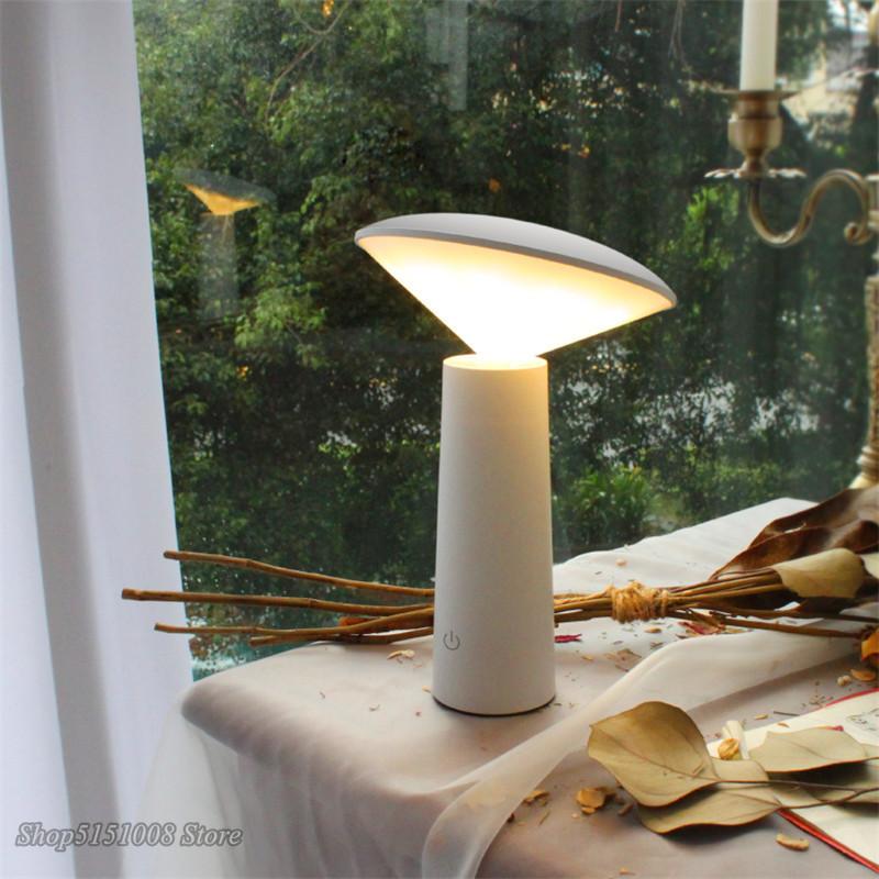 Modern LED Table Lamps Dimmable Bedroom Reading Lights Indoor Decor Desk Lights Portable USB Rechargeable Bedside Lamp Fixtures