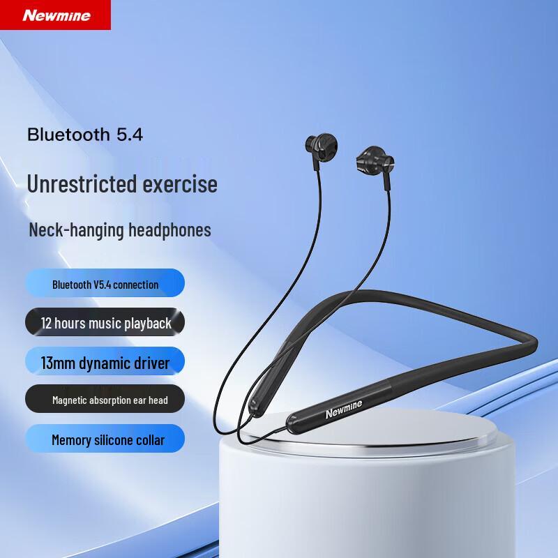 Беспроводные спортивные Bluetooth-наушники Newman C6 с шейным ободком