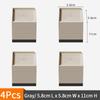 4-Pack Furniture Heightening Pads (200kg Load) – Fits Sofa/Tea Table/Shoe Cabinet, Waterproof Adjustable Feet Elevators