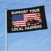 2D Flat, 1pc Multi-size 2D Flat Flags, Support Local Farmer Flags, Tractor Farm Flags, Farmer Food Flags, Banner Flags, Yard Signs, Decorative Flags F