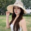 New summer sunshade empty top hat can tie ponytail women's UV protection sun protection folding big eaves fashion sun hat