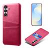 For Samsung Galaxy S25 FE Case Dual Card Slots PU Leather + Hard PC Phone Cover
