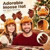 Plush Deer Hat Deer Shape Christmas Hat New Plush Head Cover  Family Photo Prop