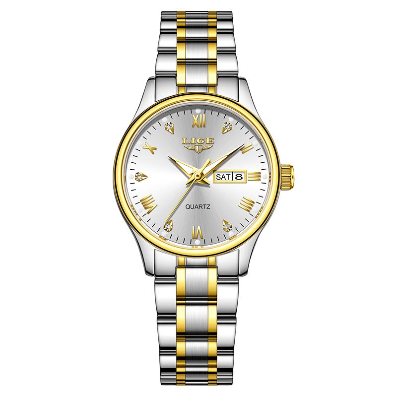 LIGE Watch for Women Luxury Waterproof Luminous Date vintage women's quartz wrist watch casual fashion reloj de mujer+BOX