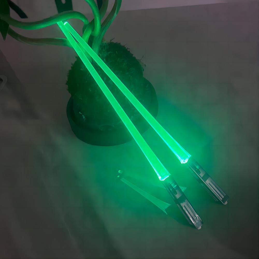 Моющиеся Палочки для еды в виде светового меча Светящиеся Светящиеся Палочки для еды Бытовые Светодиодные Палочки для еды Ужин