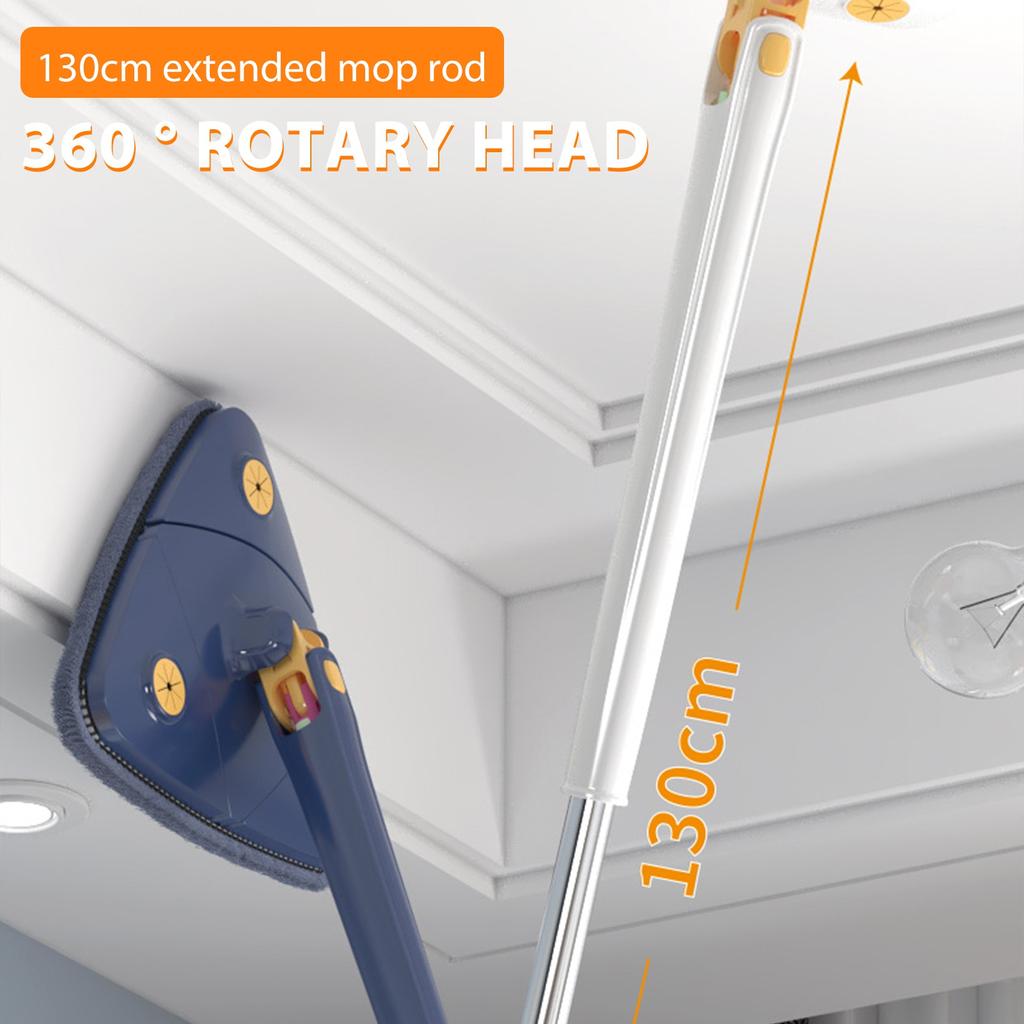 Вращающаяся на 360° регулируемая швабра для влажной и сухой уборки двойного назначения, треугольная швабра для ручной стирки, для чистки пола, стен