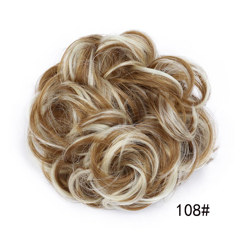 Messy Bun Hair Piece Wavy Synthetic Chignon Scrunchies forElastic Ponytail Band Hair Extensions Thick Hairpieces for Women