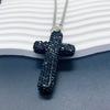 Подвеска-крест из глины со стразами для автомобиля, грузовика, внедорожника, а также для декора интерьера. Подвесной элемент.